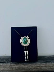 BT15150 Montana Silversmith The Pioneer's Turquoise Bolo Tie