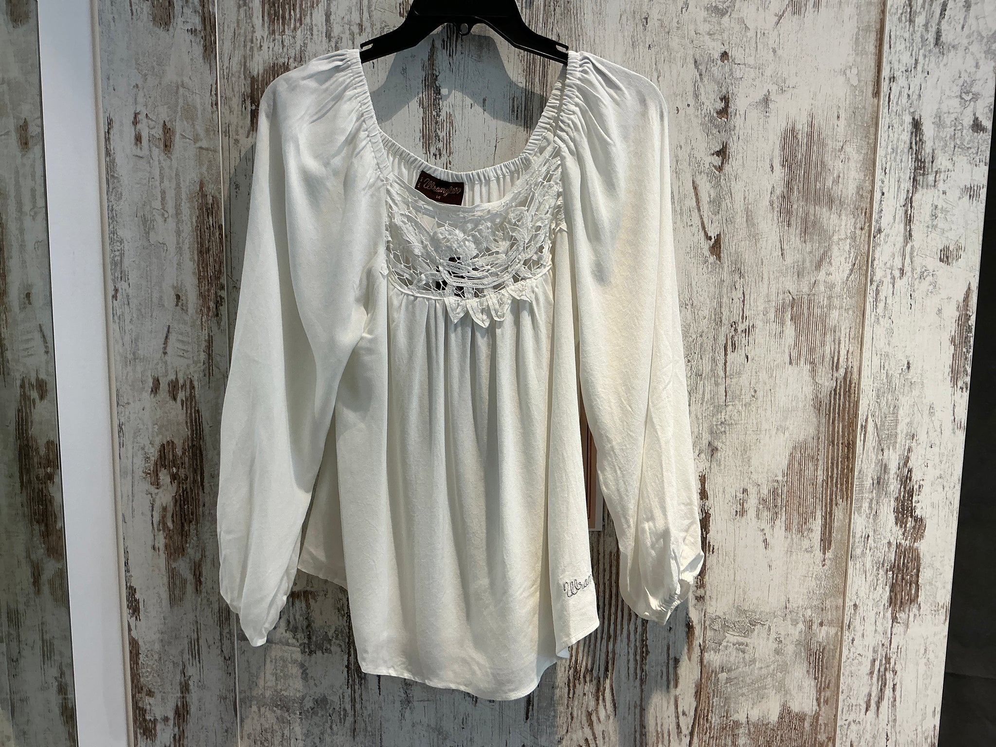 X5S2538445 Wrangler Ladies Daria L/S Blouse Ivory