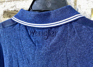 X4S1560188 Wrangler Men's Jackson Short Sleeve Polo Navy Marle