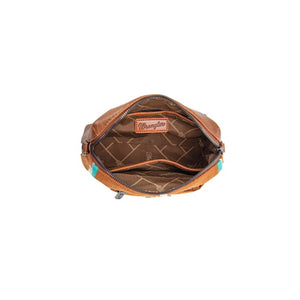 Wrangler USA Southwestern Maya Aztec Crossbody Bag Tan