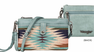 Southwestern Aztec Clutch Bag Blue/Multi