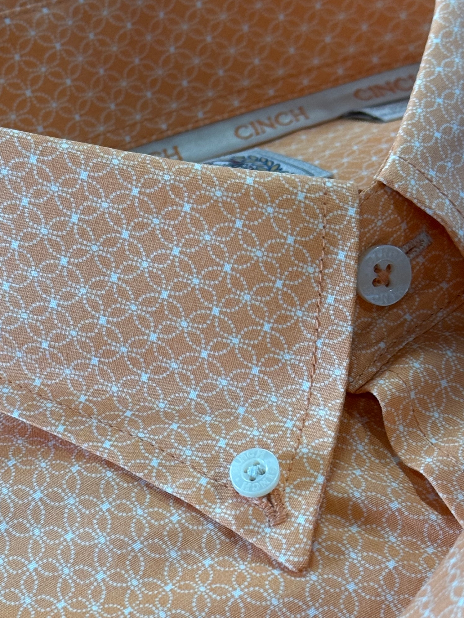 MTW1105964 Mens L/S Button Up Shirt Coral]