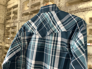 BS70323 Bisley Men's Western Long Sleeve Shirt Teal