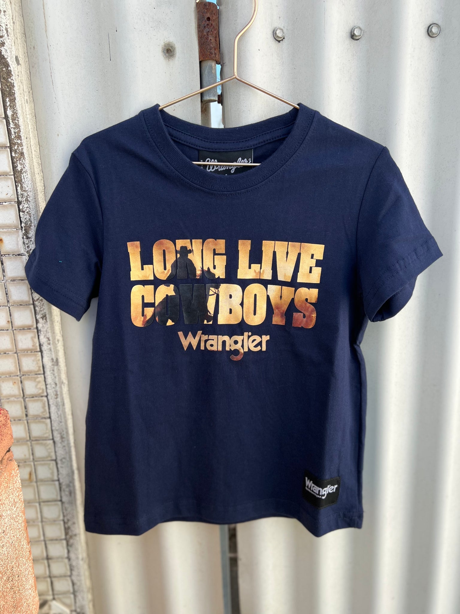 X3S3557845 Wrangler Boys Payne S/S Tee Navy