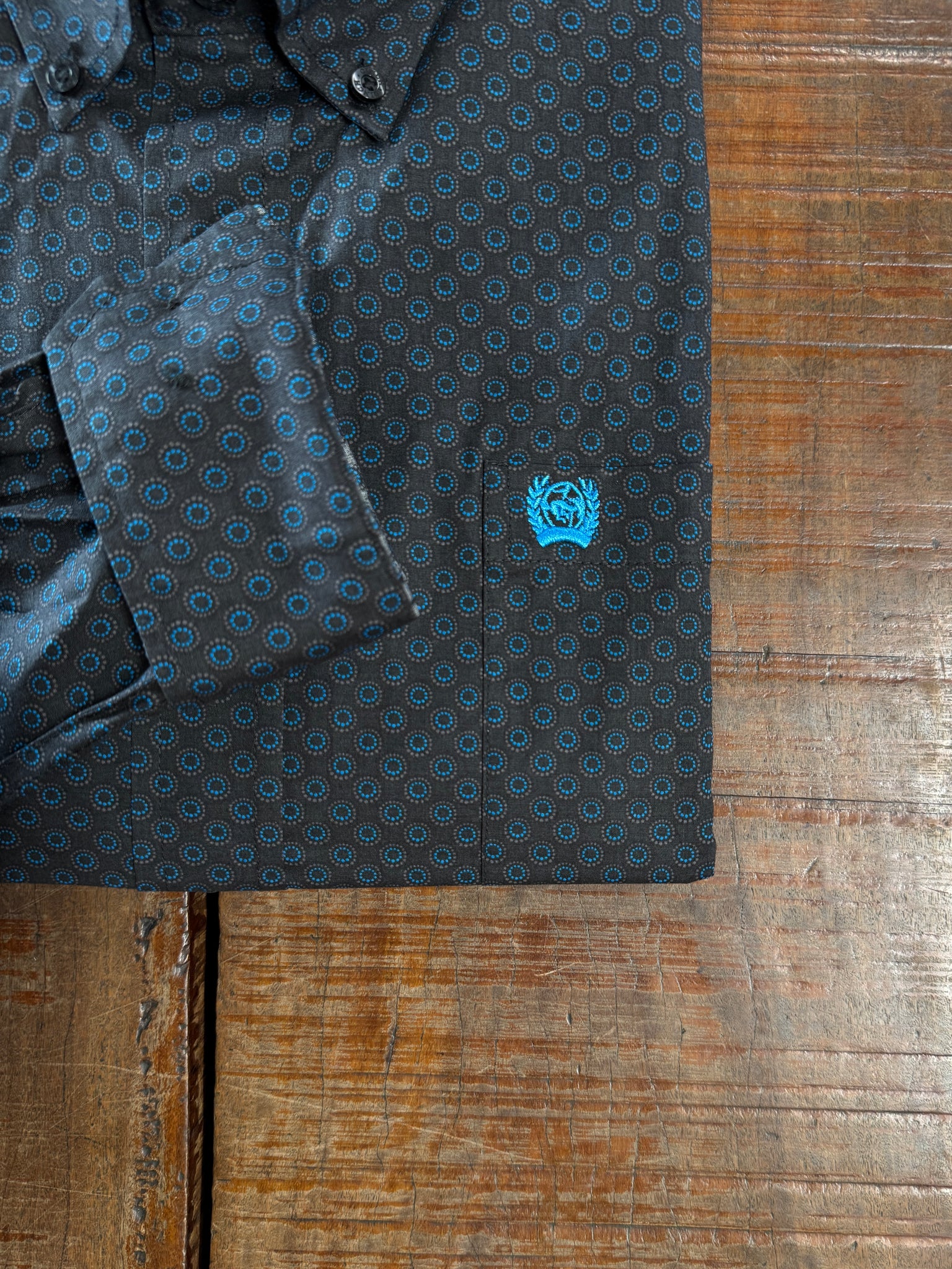 MTW1105957 Mens L/S Button Up Shirt Charcoal