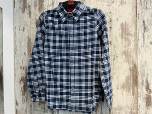 T5S1122028 Thomas Cook Mens Dale Linen L/S Shirt Navy/White