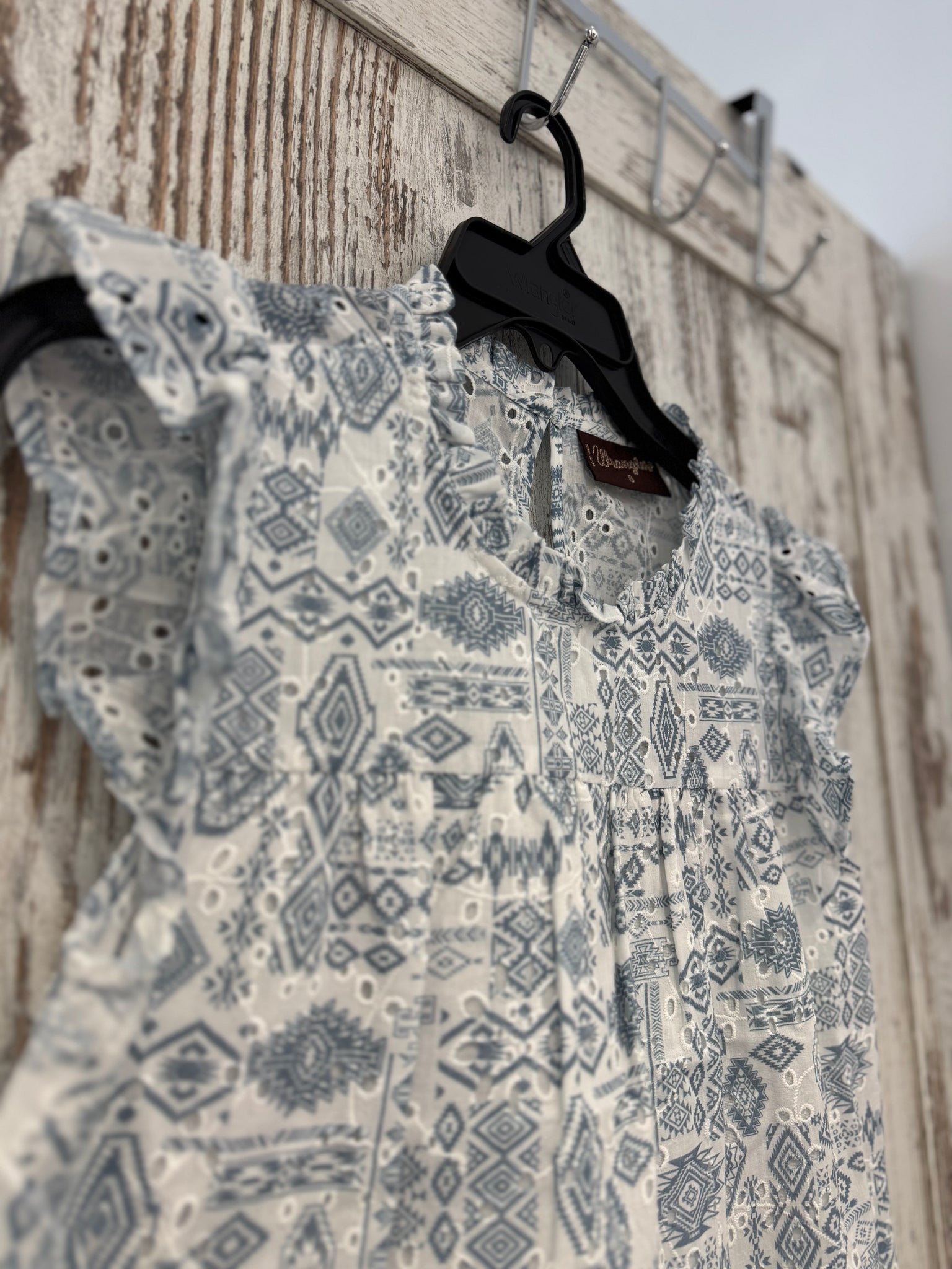 X5S2537444 Wrangler Ladies Harlow Blouse Blue