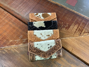 The Design Edge Cuba Tooling Leather Cowhide Wallet Tan