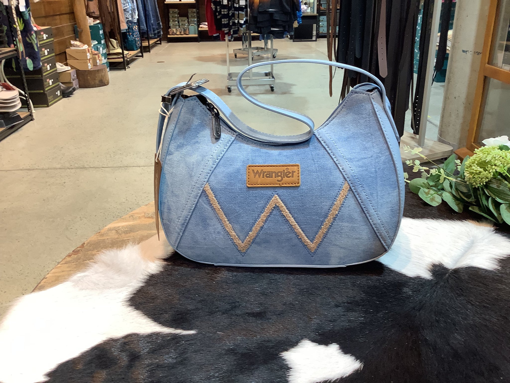 X5S2906BAG Wrangler Southwestern Willa Shoulder Bag Light Denim