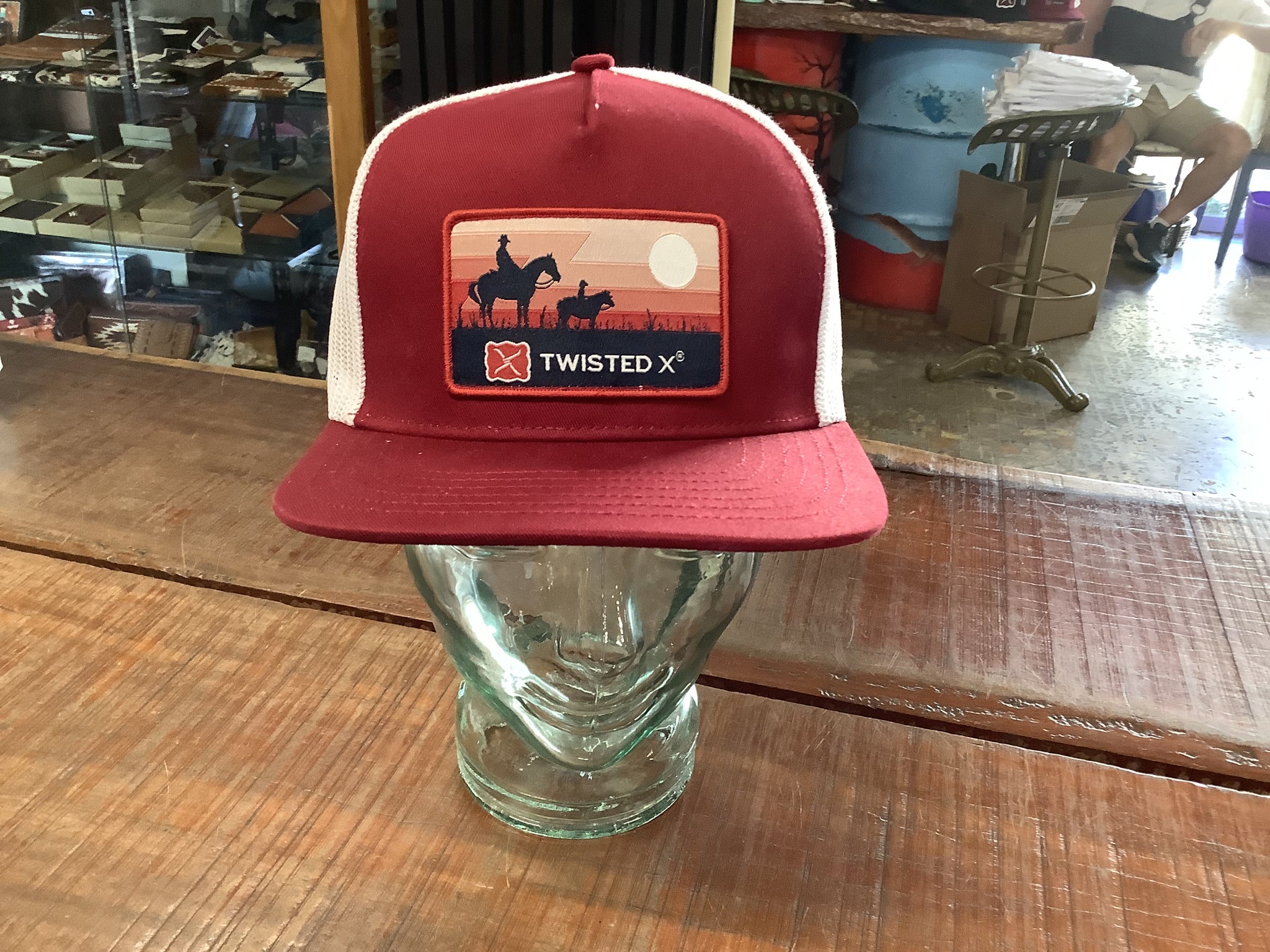 W5W1903 Twisted X HP Trucker Cap Red/White