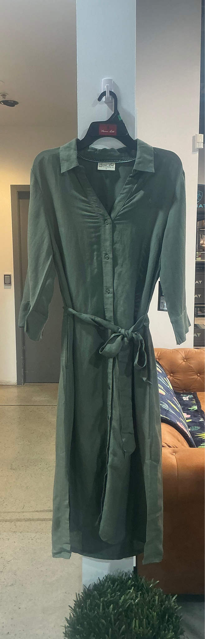 T5S2412125 Thomas Cook Ladies Sasha Shirt Dress Green