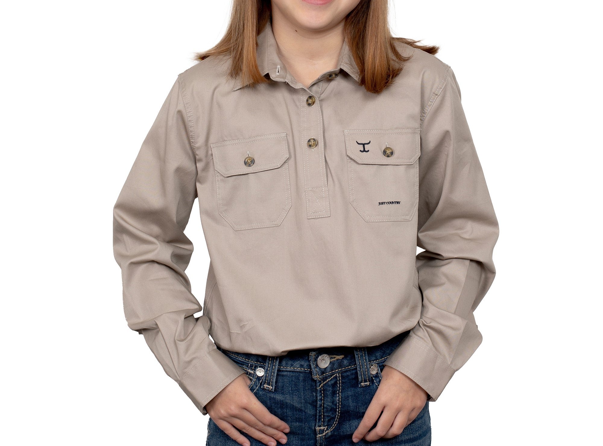 Just Country Girls Kenzie Workshirt Stone