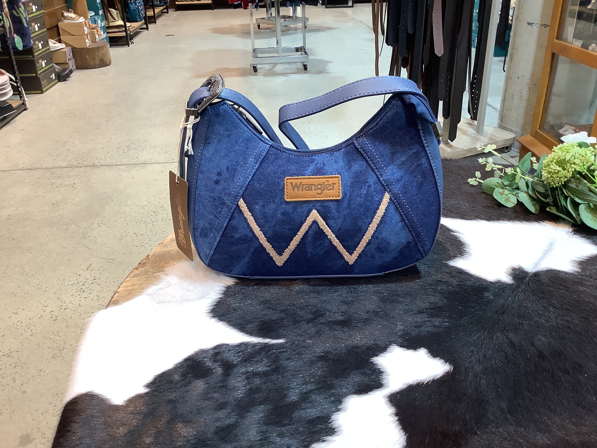 X5S2906BAG Wrangler Southwestern Willa Shoulder Bag Dark Denim