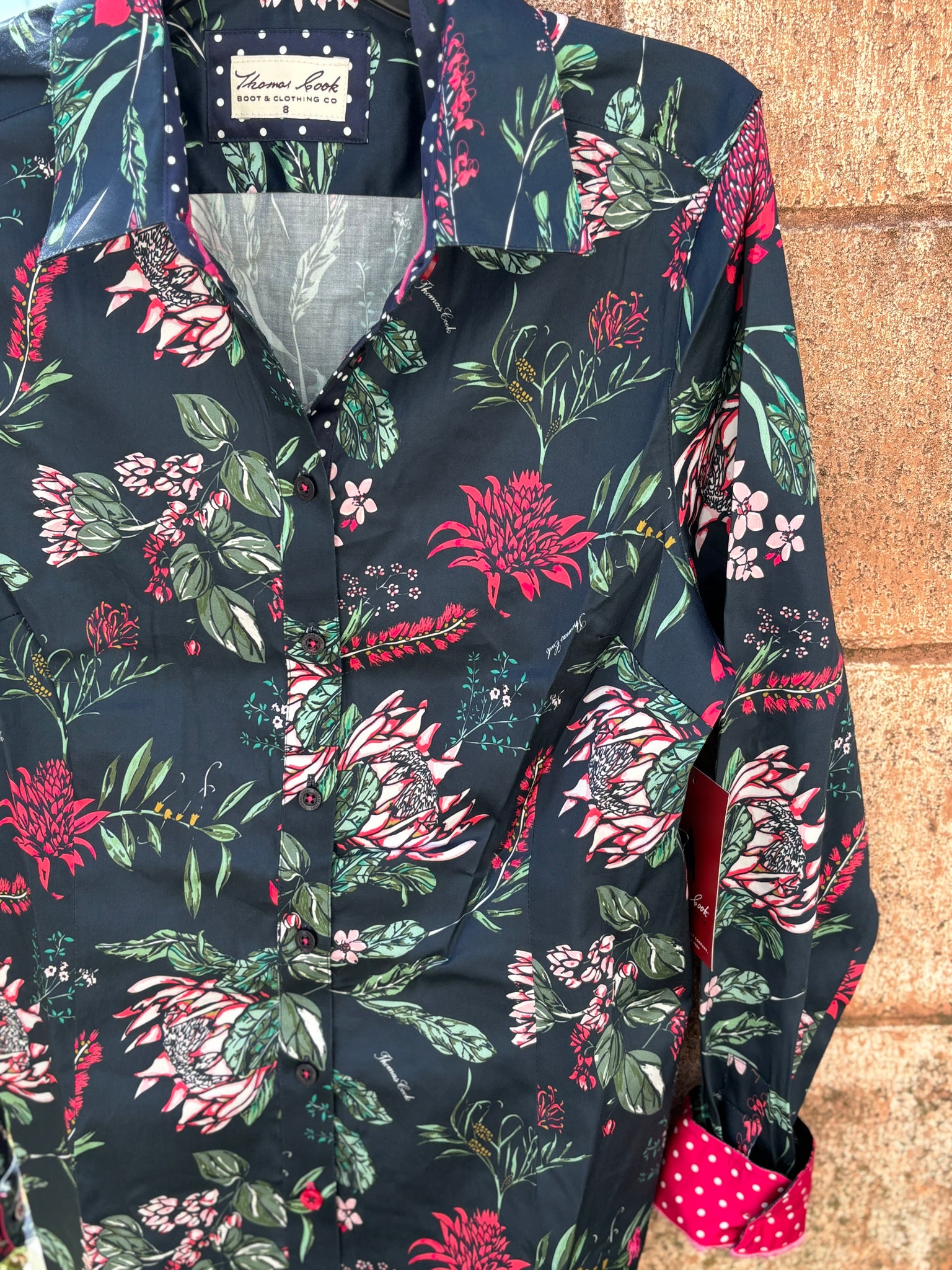 Thomas Cook Ladies Flora Long Sleeve Shirt Navy