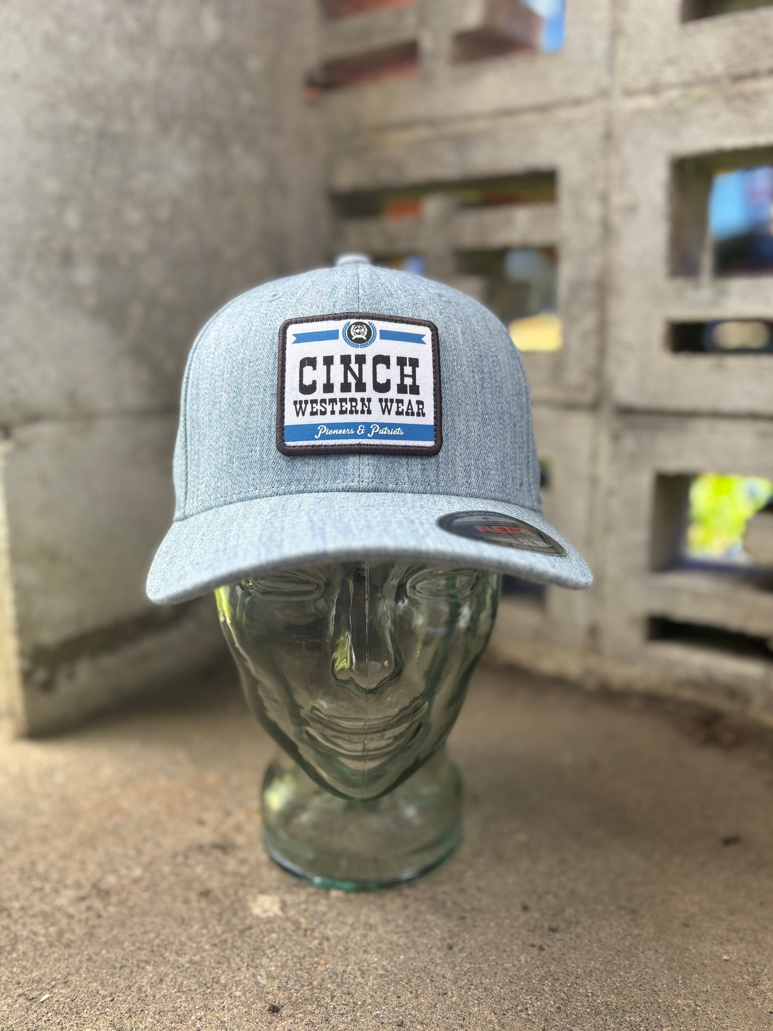 Cinch Flexfit Baseball Cap S/M Light Grey