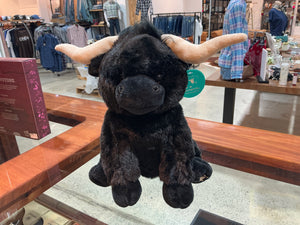 MRLH0055- Longhorn Black Cow Medium Soft Toy 23cm