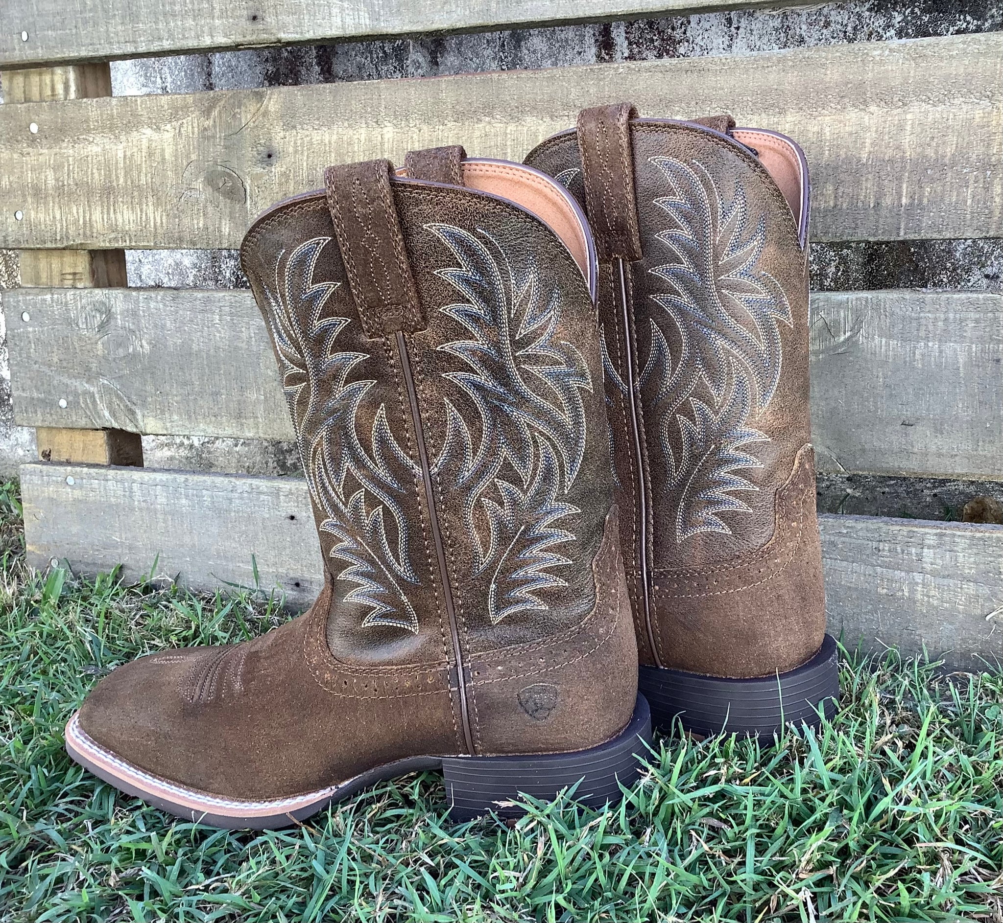 Ariat Men's Sport Western Wide Square Toe Mesa Tan/Vintage Bomber