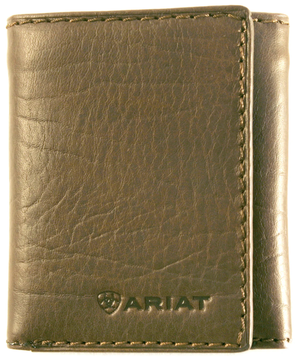 WLT3107A Tri Fold Wallet Logo Dark Brown