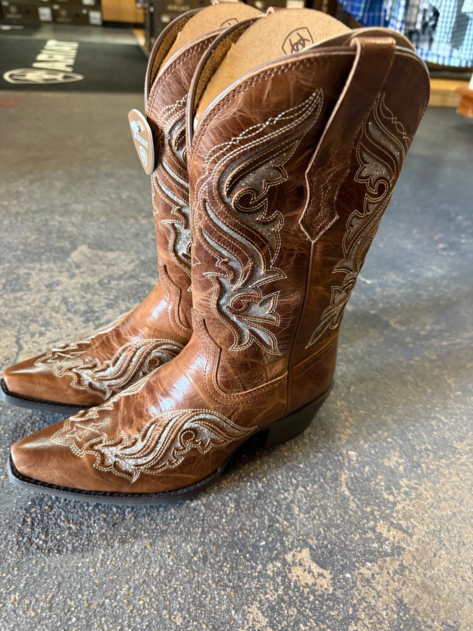10063902 Ariat Ladies Heritage Bliss Western Boots Dark Tan