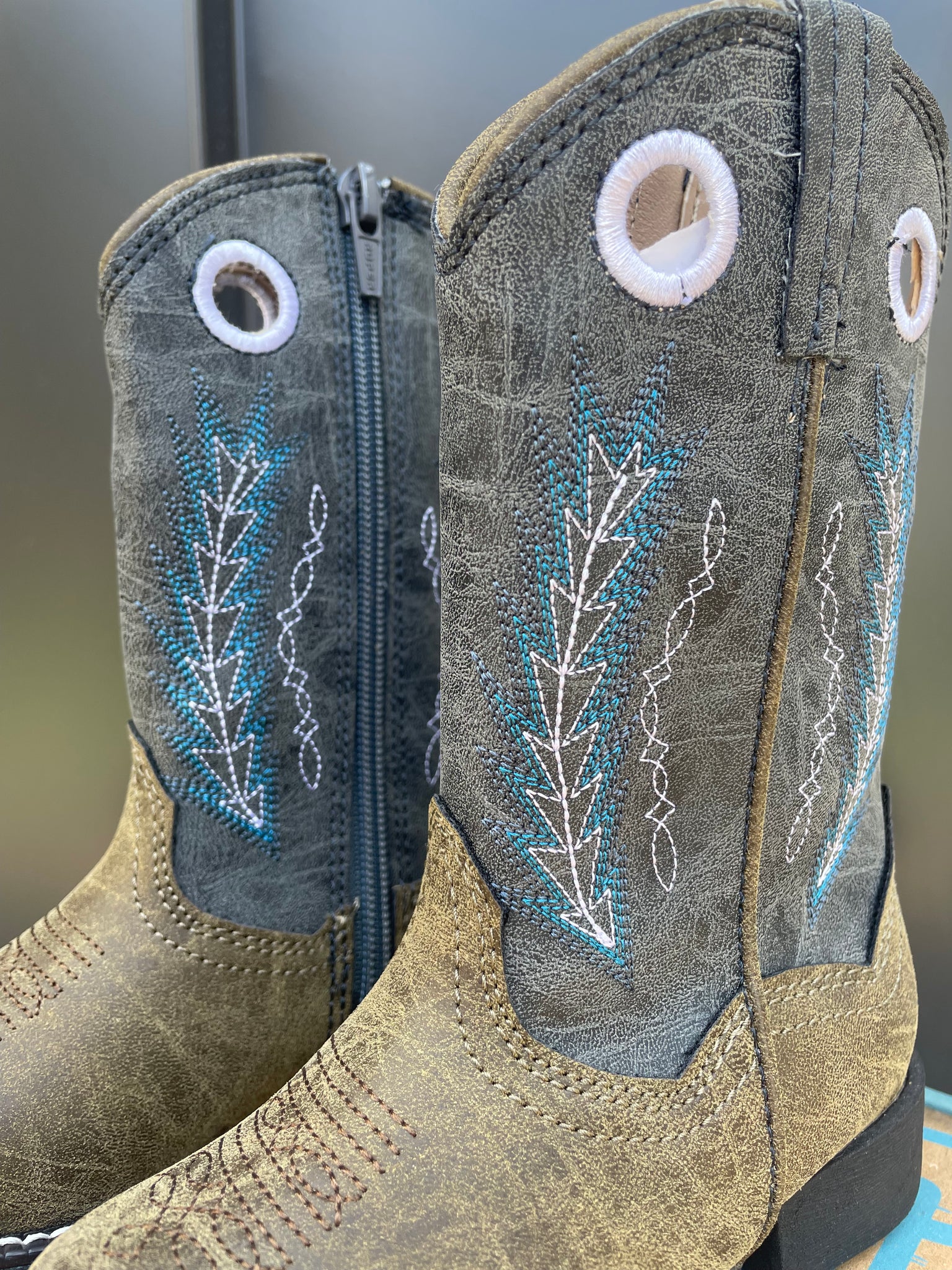 09-017-1222-2001 Roper Toddler Hole In the Wall Boot Blue/Brown