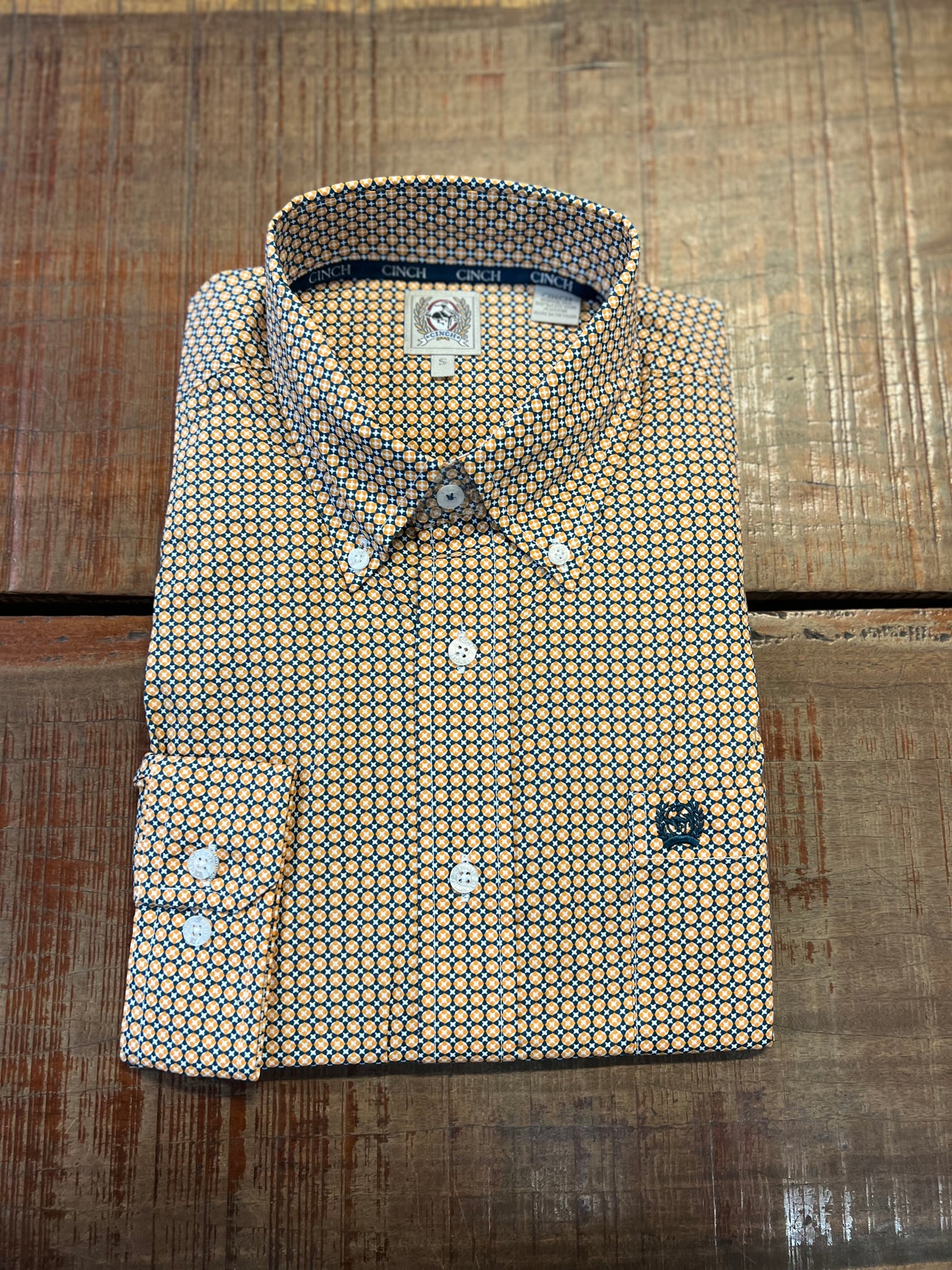 MTW1105660 Cinch Mens L/S Shirt White