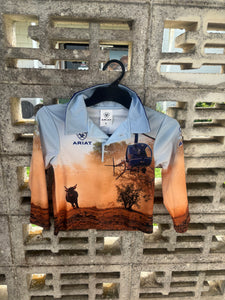 4005CLSP Ariat Kids Fishing Shirt Helimuster – LittleBit Country