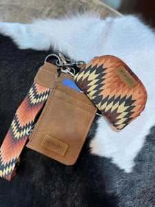X5S2916WLT Wrangler Southwestern Nevada Dual Pouch Wristlet Bag Copper