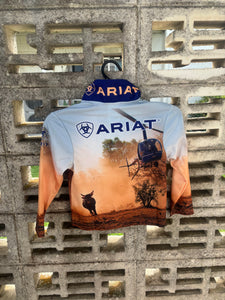 4005CLSP Ariat Kids Fishing Shirt Helimuster