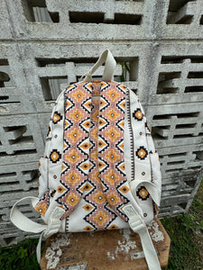 Southwestern Canvas Backpack Natural