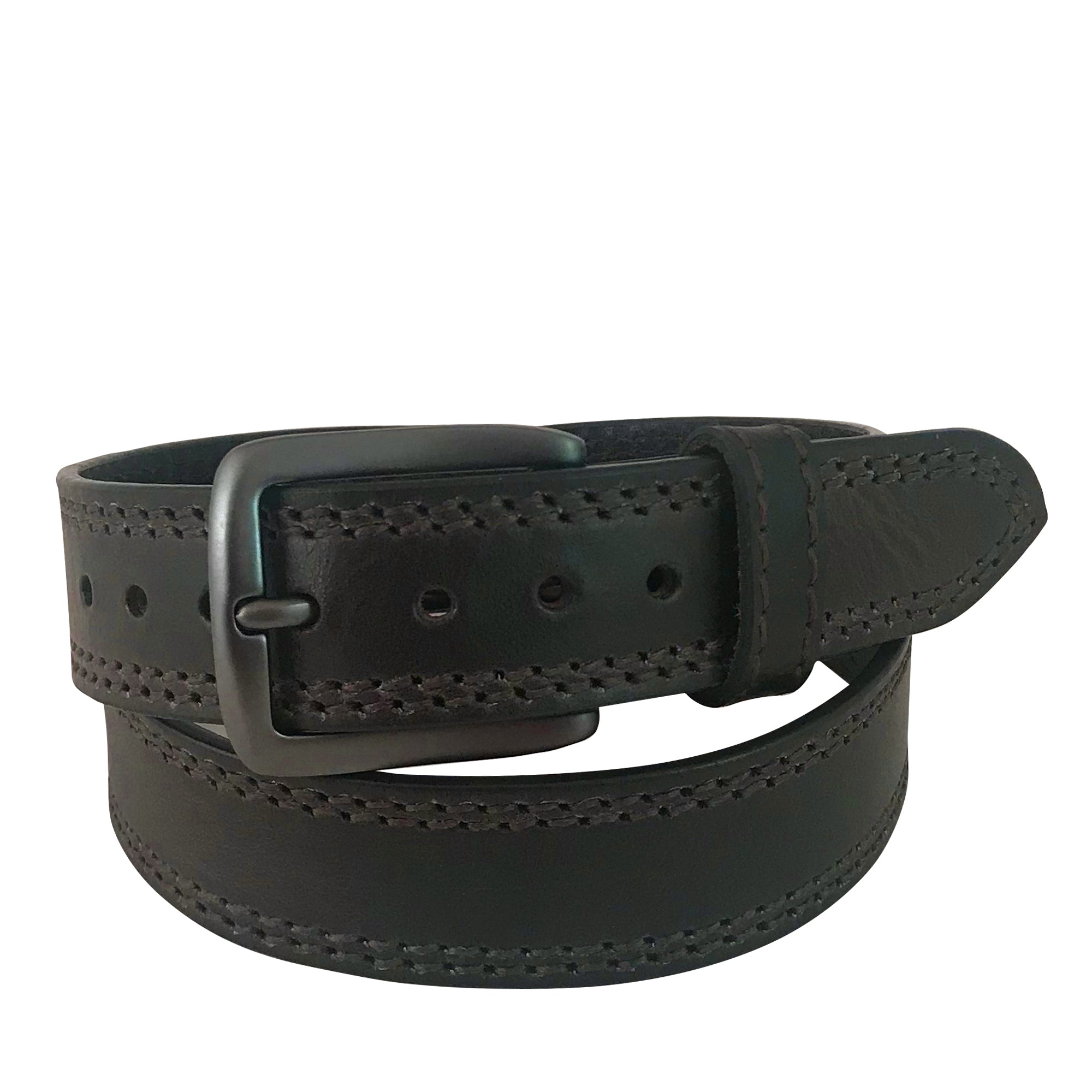 9541500 Roper Mens 1.1/2" Distressed Genuine Leather Belt Olive