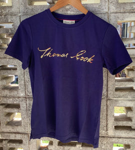 Thomas Cook Women's Eva Script Short Sleeve Tee-NAVY
