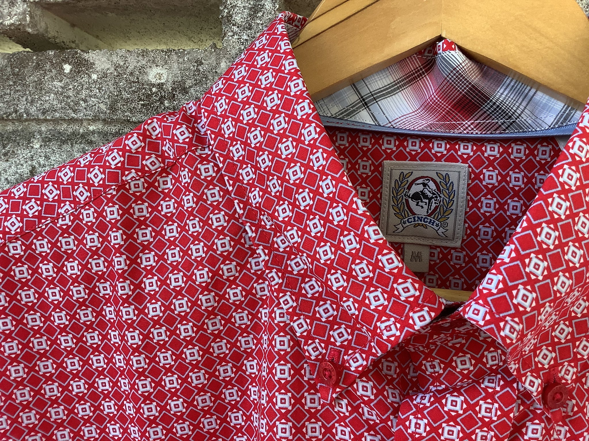 MTW1105768 Cinch Men's Long Sleeve Shirt Red