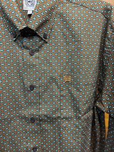 MTW1105825 Cinch Mens L/S Shirt Brown/Green
