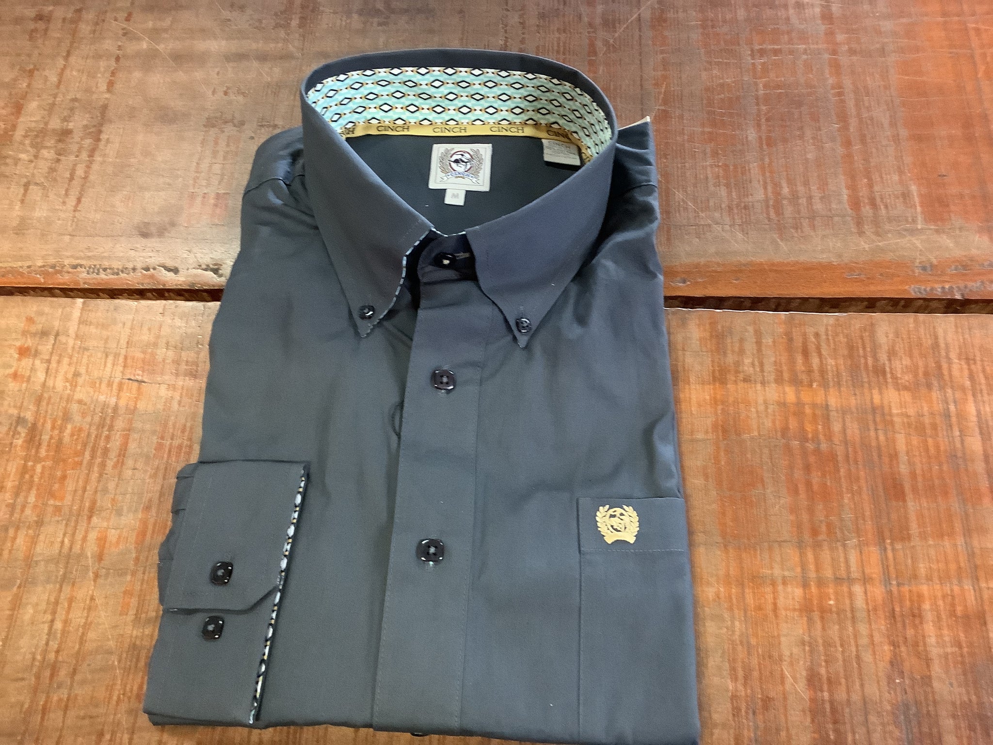 MTW1105747 Cinch Mens L/S Shirt Charcoal