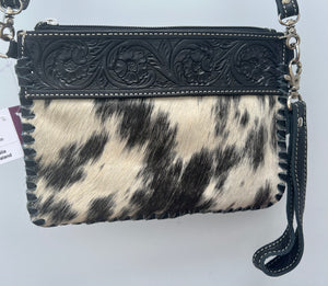 AC-43 Volcan The Design Edge Tooling Leather Cowhide Small Clutch Bag