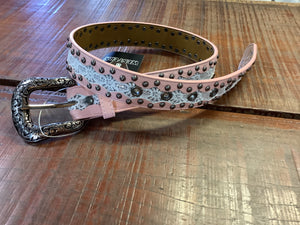 P4S5918BLT Pure Western Kid's Lilly Belt Pink