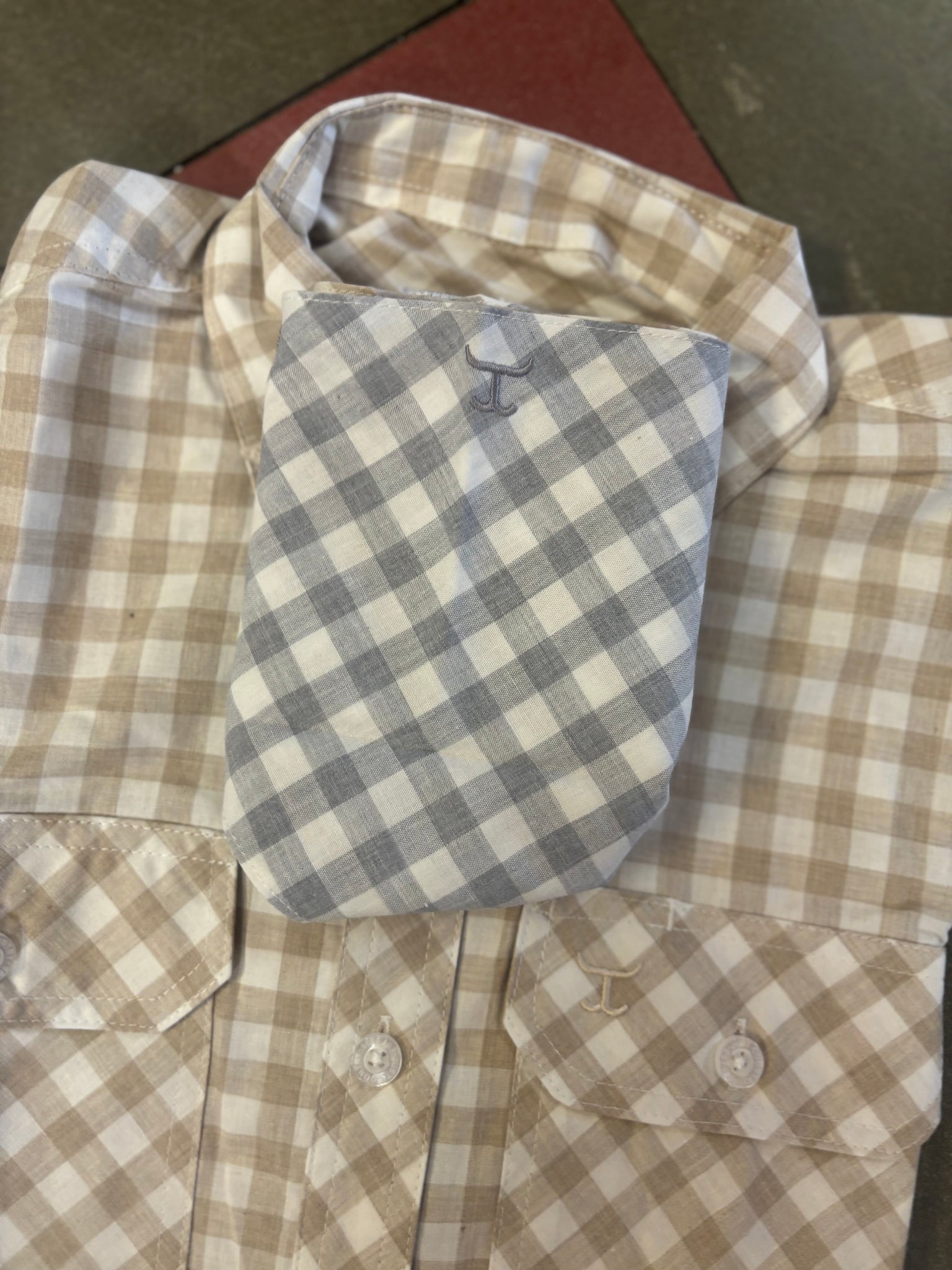 WWLS2402 Just Country Ladies Abbey Full Button Print Workshirt Fawn Check