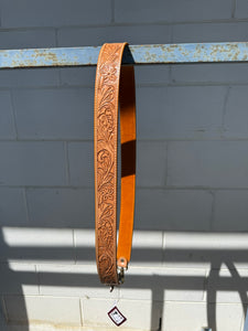ST-01 Tan Tooling Leather Bag Strap