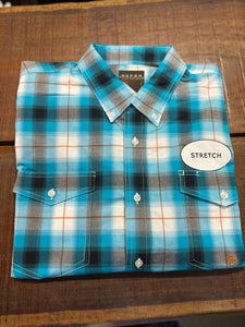 3-01-378-2111 Roper Mens Long Sleeve Shirt Blue