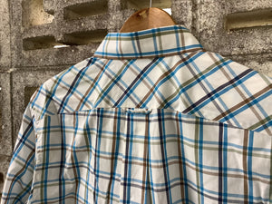 T4S1115030 Thomas Cook Men's Glen Check 2-Pocket Long Sleeve Shirt White/Multi