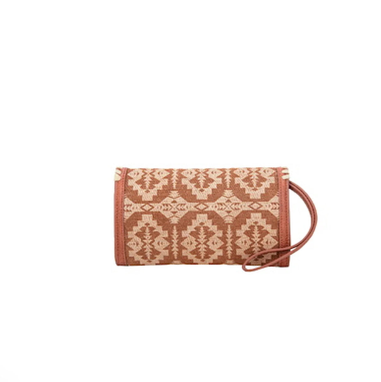Wrangler USA Southwestern Dakota Whipstitch Wallet Bag Tan