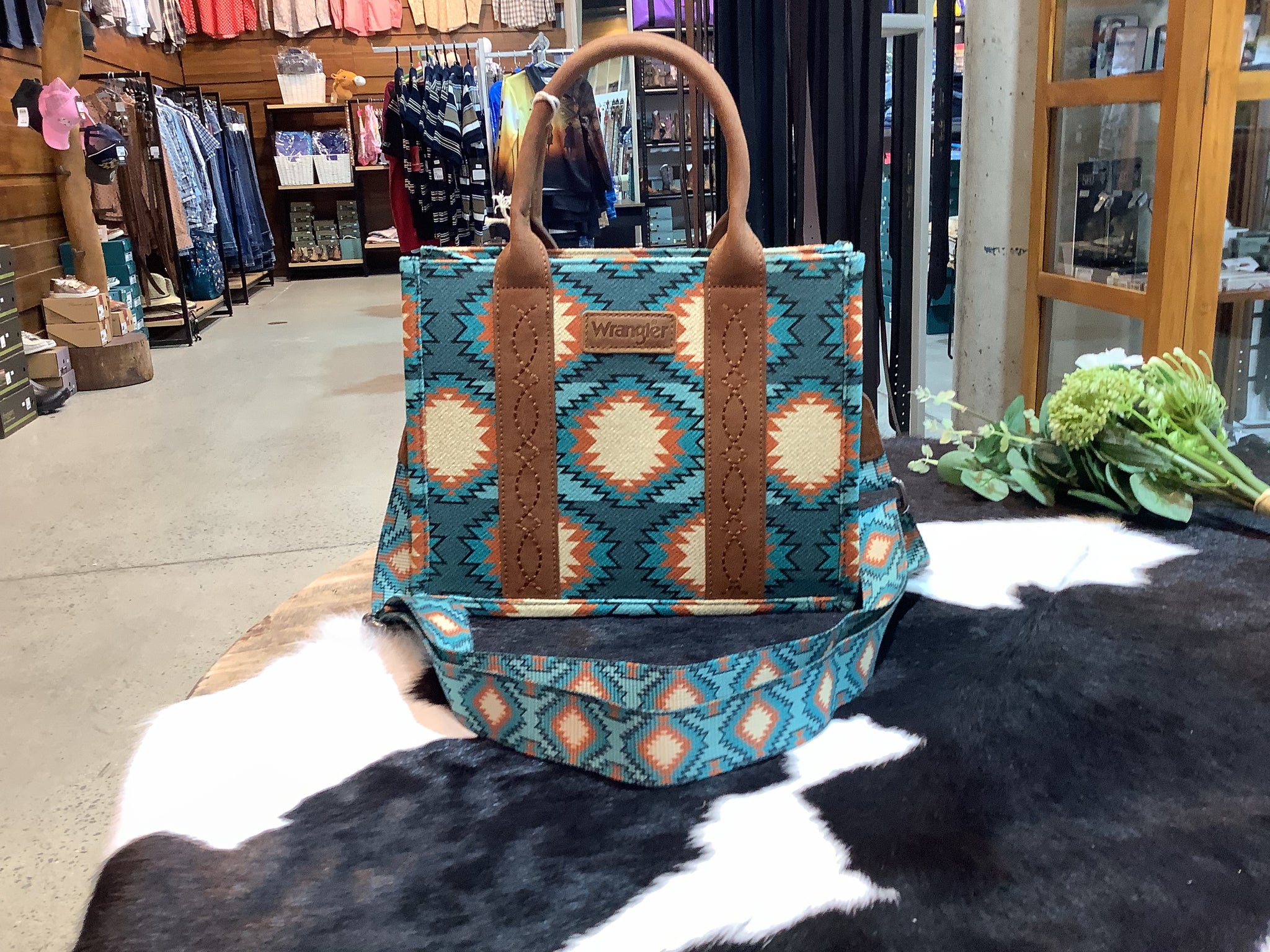 X5S2945BAG Wrangler Southwestern Inez Crossbody Bag Turquoise