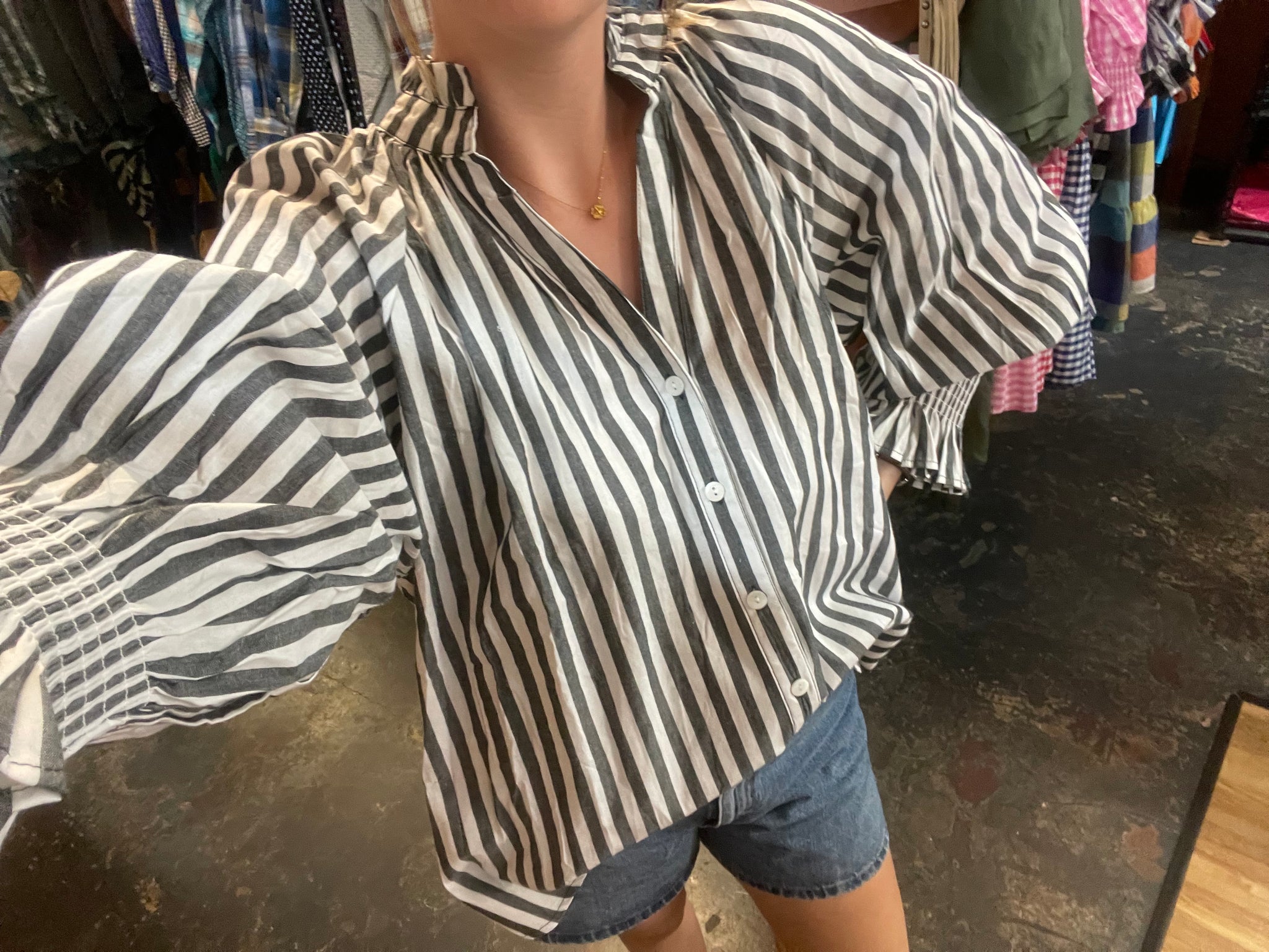 KL884 Kiik Luxe Ladies L/S Stripe