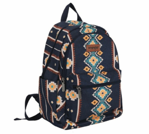 Southwestern Canvas Backpack Navy