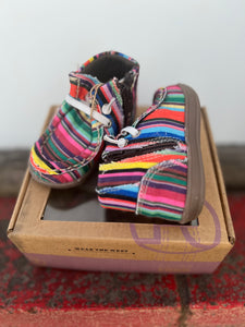 09-016-1788-3359 Roper Infant Cowbabies Booties Striped Canvas