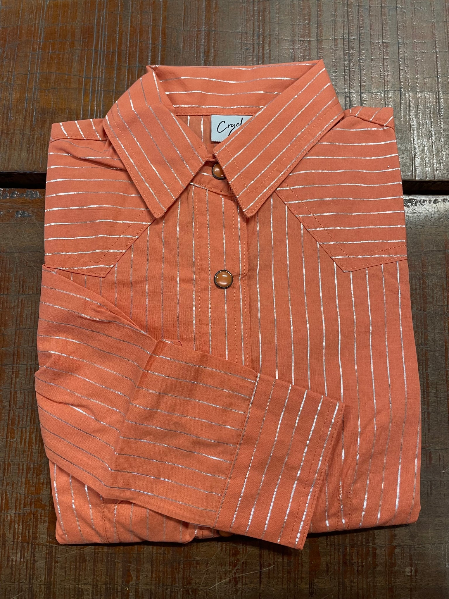 CTW3390002 Girls L/S Shirt Coral