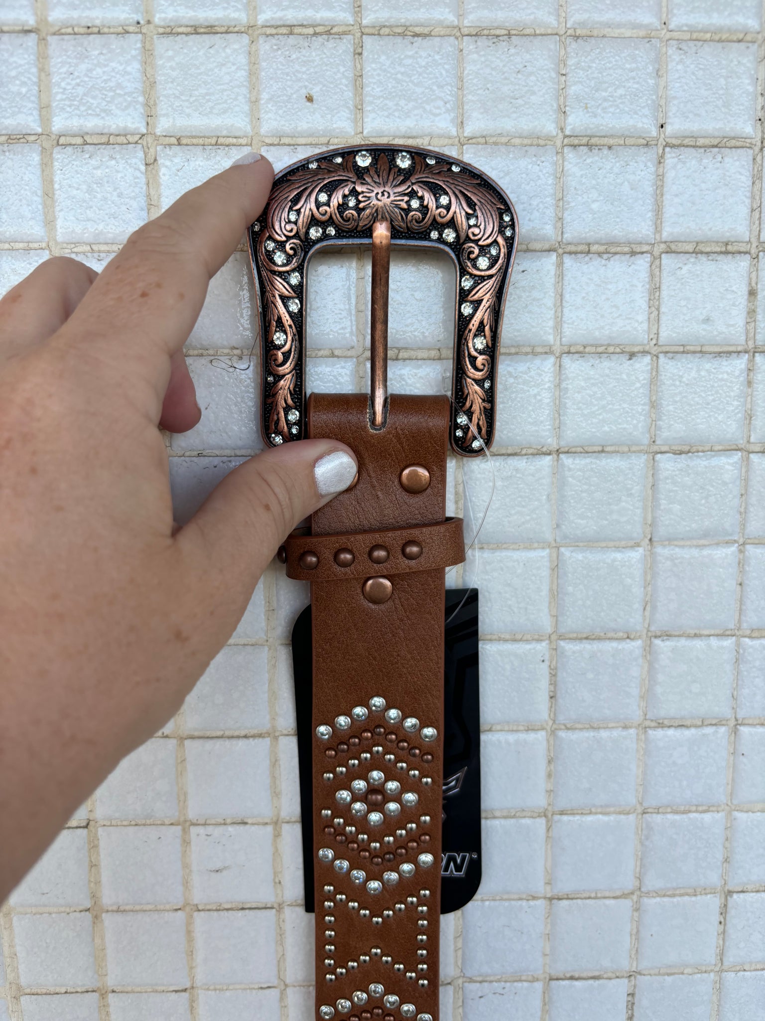 P4W2909BLT Pure Western Ladies Yasmin Belt Tan