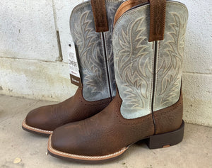 Ariat Men's Sport Western Wide Square Toe Earth/Glacier Blue