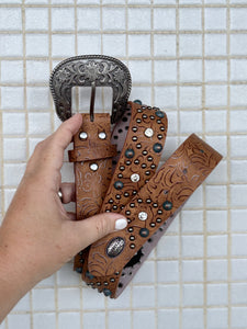 P4W2908BLT Pure Western Ladies Hanna Belt Light Tan