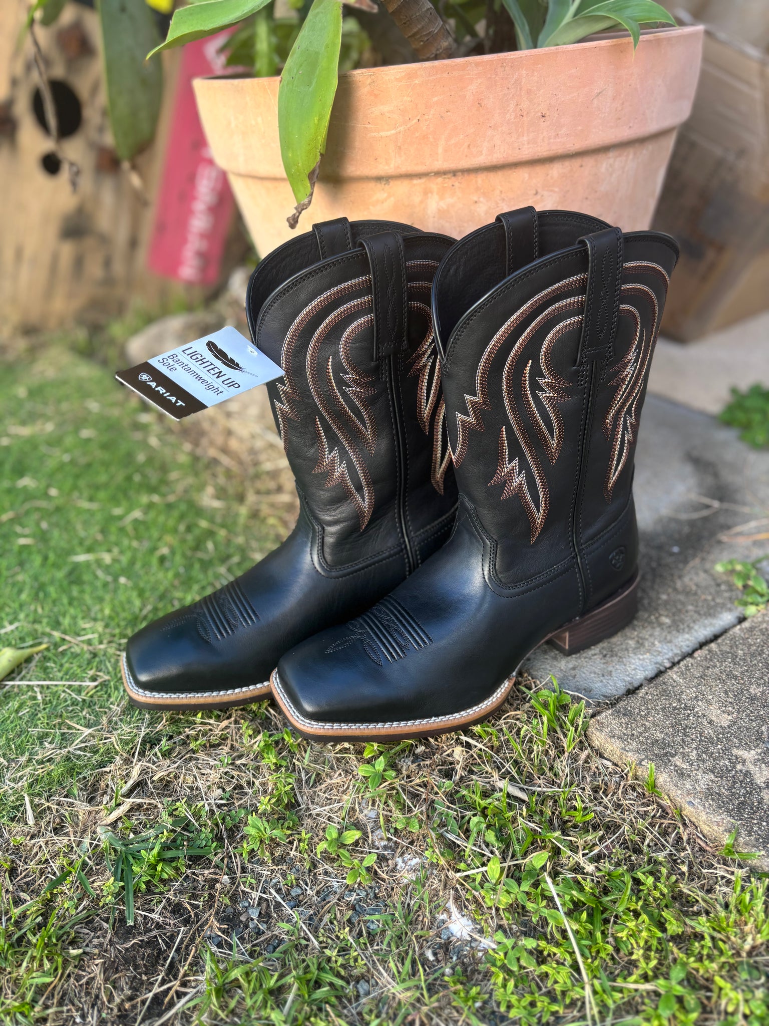 Ariat Cowboy Leather Boots Mens Ariat Mens Plano Cowboy Boot